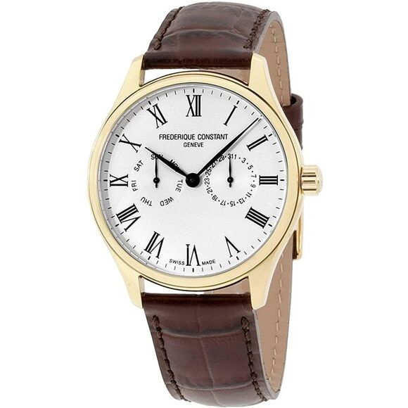 Frederique Constant Classics Leather Mens Watch - Picture 1 of 2